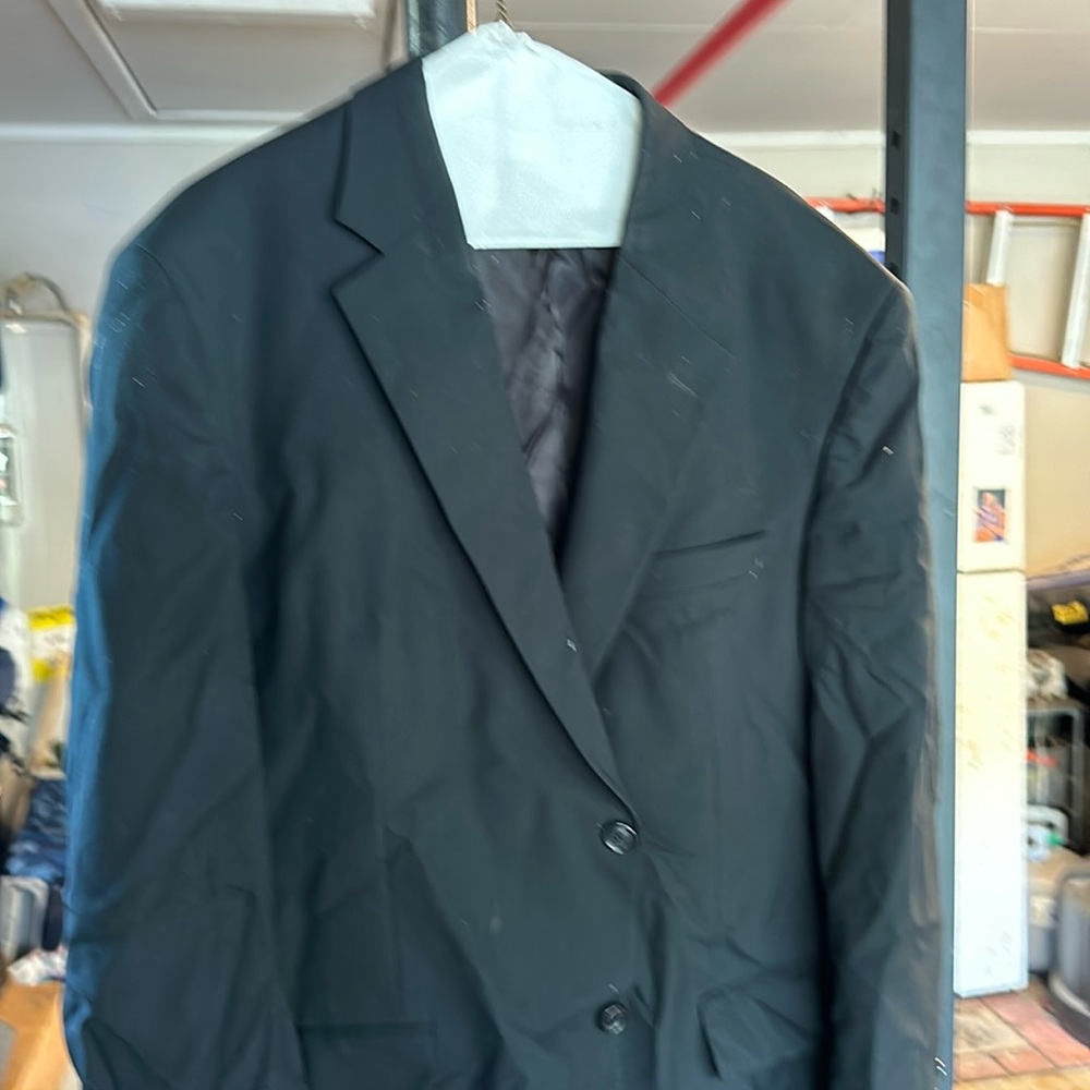 Jos A Bank black suit coat.  46R